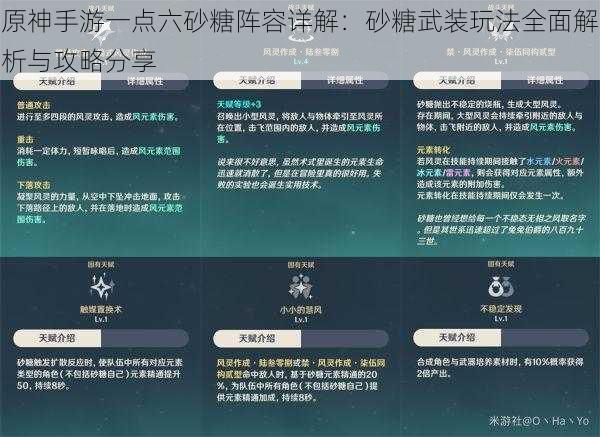 原神手游一点六砂糖阵容详解:砂糖武装玩法全面解析与攻略分享