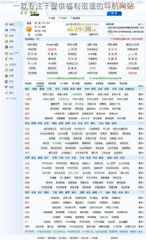 一款专注于提供福利资源的导航网站