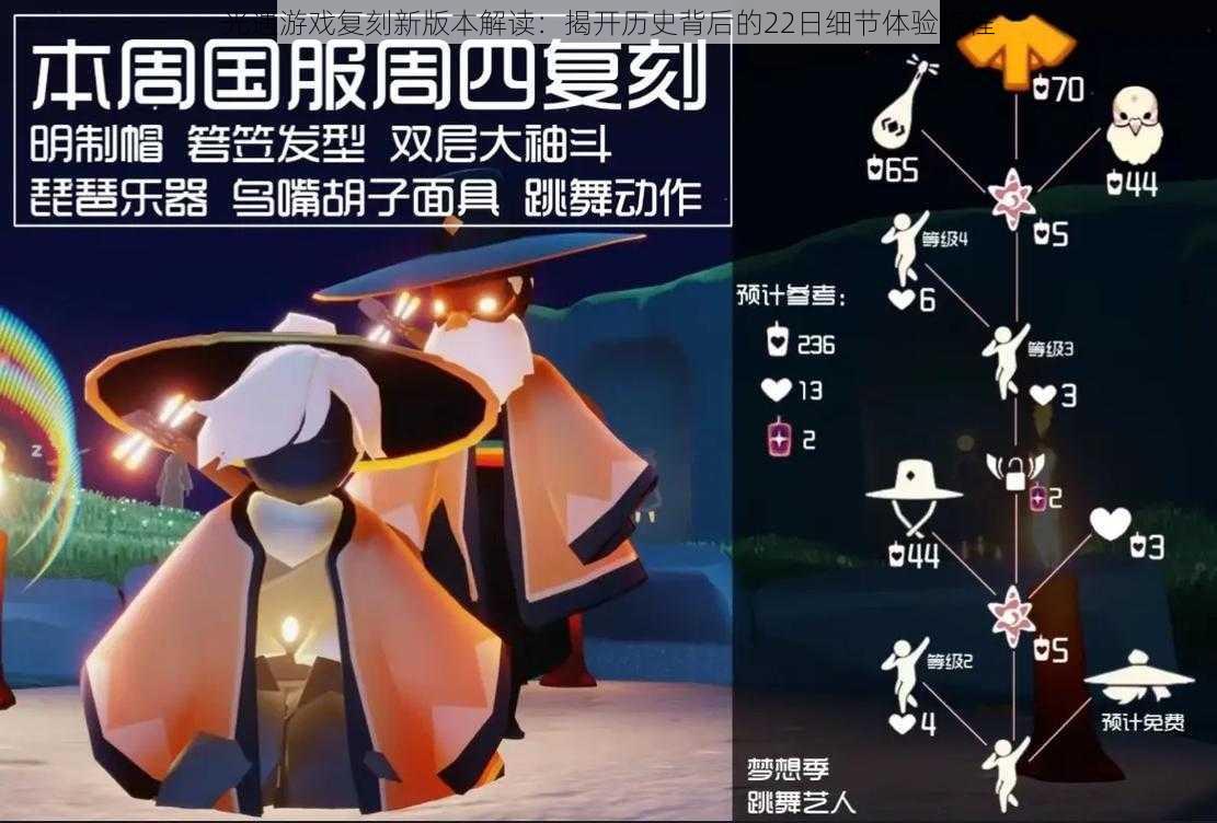 光遇游戏复刻新版本解读:揭开历史背后的22日细节体验旅程