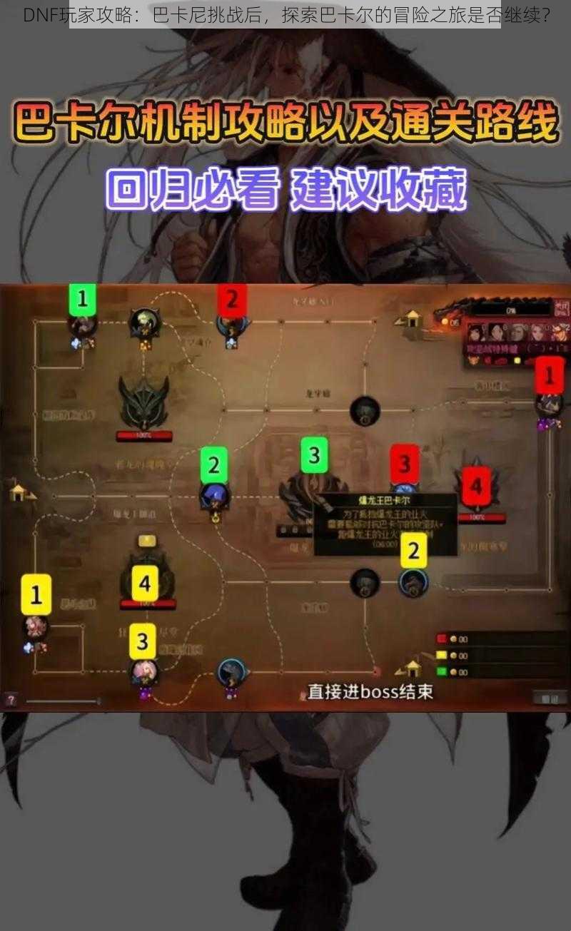 DNF玩家攻略:巴卡尼挑战后,探索巴卡尔的冒险之旅是否继续?