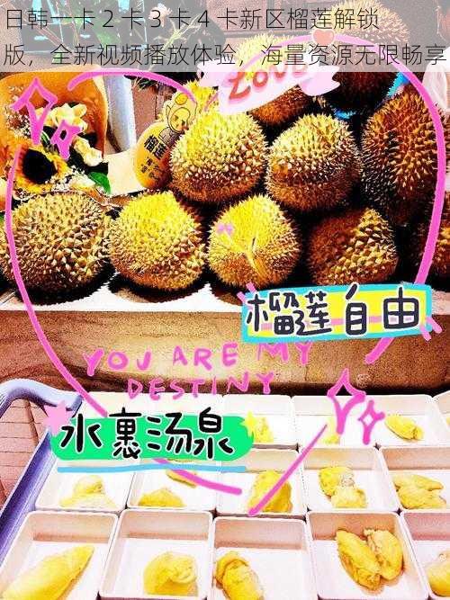 日韩一卡 2 卡 3 卡 4 卡新区榴莲解锁版,全新视频播放体验,海量资源无限畅享
