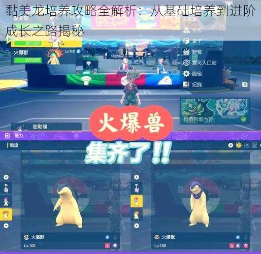 黏美龙培养攻略全解析:从基础培养到进阶成长之路揭秘