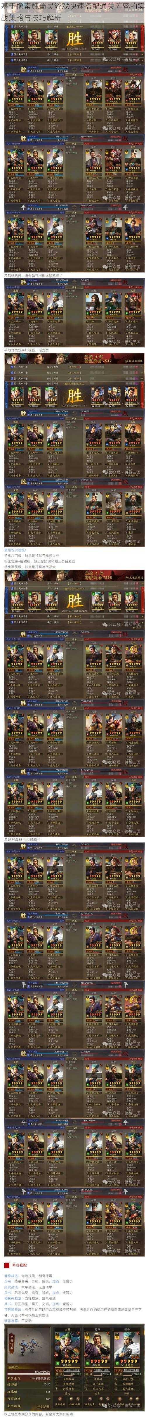基于像素魏蜀吴游戏快速搭配通关阵容的实战策略与技巧解析