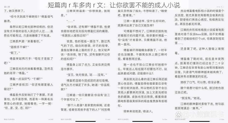 短篇肉 r 车多肉 r 文:让你欲罢不能的成人小说
