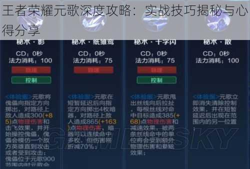王者荣耀元歌深度攻略:实战技巧揭秘与心得分享