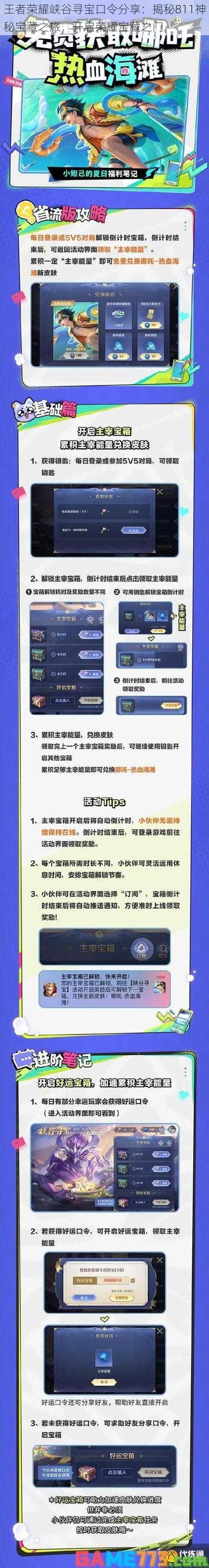 王者荣耀峡谷寻宝口令分享:揭秘811神秘宝藏之旅,开启荣耀宝藏之门