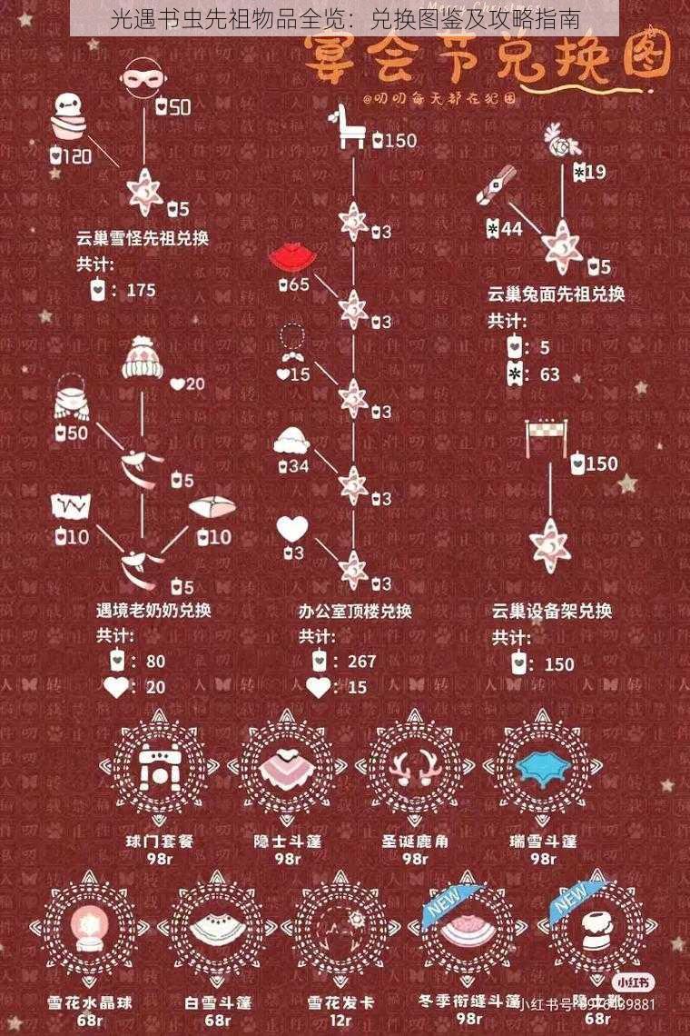 光遇书虫先祖物品全览:兑换图鉴及攻略指南