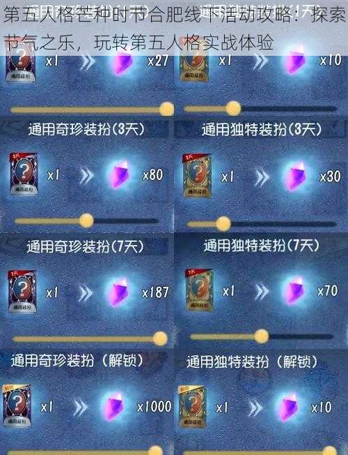 第五人格芒种时节合肥线下活动攻略:探索节气之乐,玩转第五人格实战体验