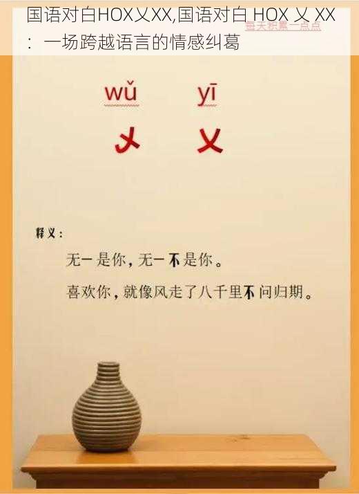 国语对白HOX乂XX,国语对白 HOX 乂 XX:一场跨越语言的情感纠葛