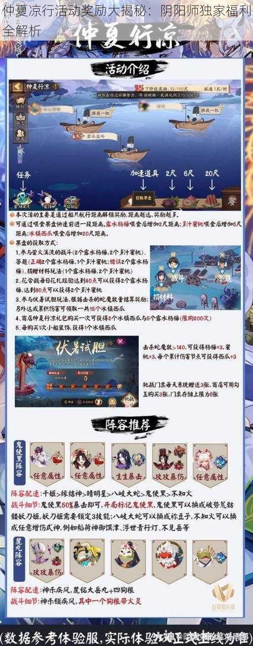 仲夏凉行活动奖励大揭秘:阴阳师独家福利全解析