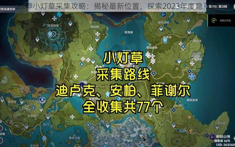 原神小灯草采集攻略:揭秘最新位置,探索2023年度隐藏点