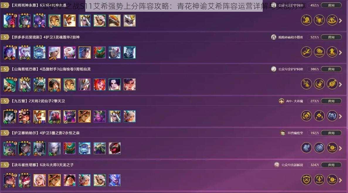 金铲铲之战S11艾希强势上分阵容攻略:青花神谕艾希阵容运营详解与实战分享