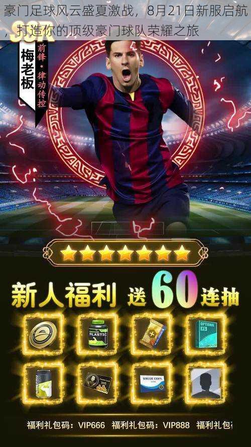 豪门足球风云盛夏激战,8月21日新服启航,打造你的顶级豪门球队荣耀之旅