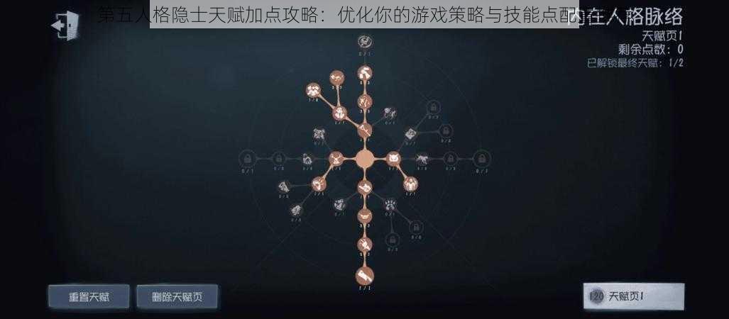 第五人格隐士天赋加点攻略:优化你的游戏策略与技能点配置推荐
