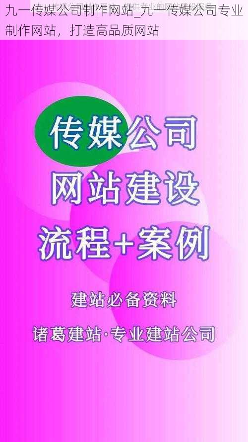 九一传媒公司制作网站_九一传媒公司专业制作网站,打造高品质网站