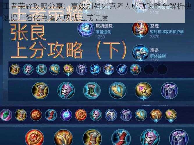 王者荣耀攻略分享:高效刷强化克隆人成就攻略全解析快速提升强化克隆人成就达成进度