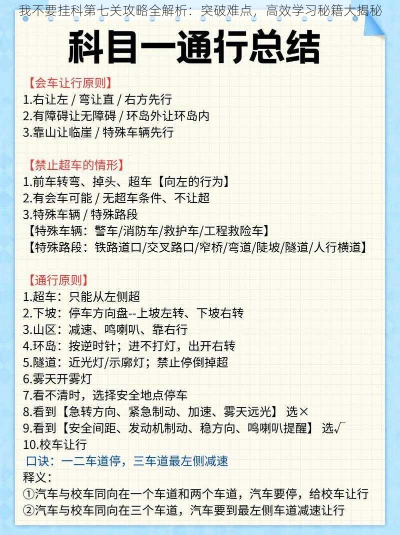 我不要挂科第七关攻略全解析:突破难点,高效学习秘籍大揭秘