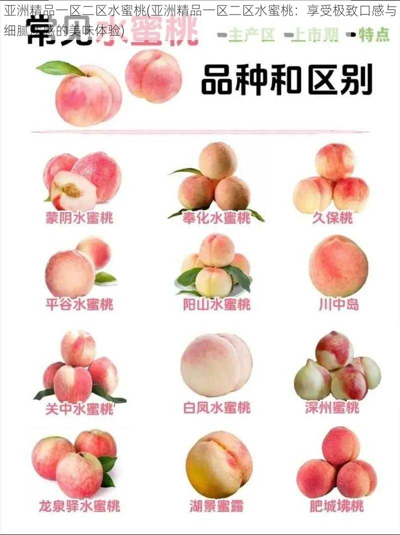 亚洲精品一区二区水蜜桃(亚洲精品一区二区水蜜桃:享受极致口感与细腻质感的美味体验)