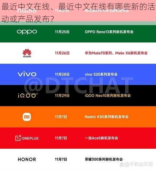 最近中文在线、最近中文在线有哪些新的活动或产品发布?